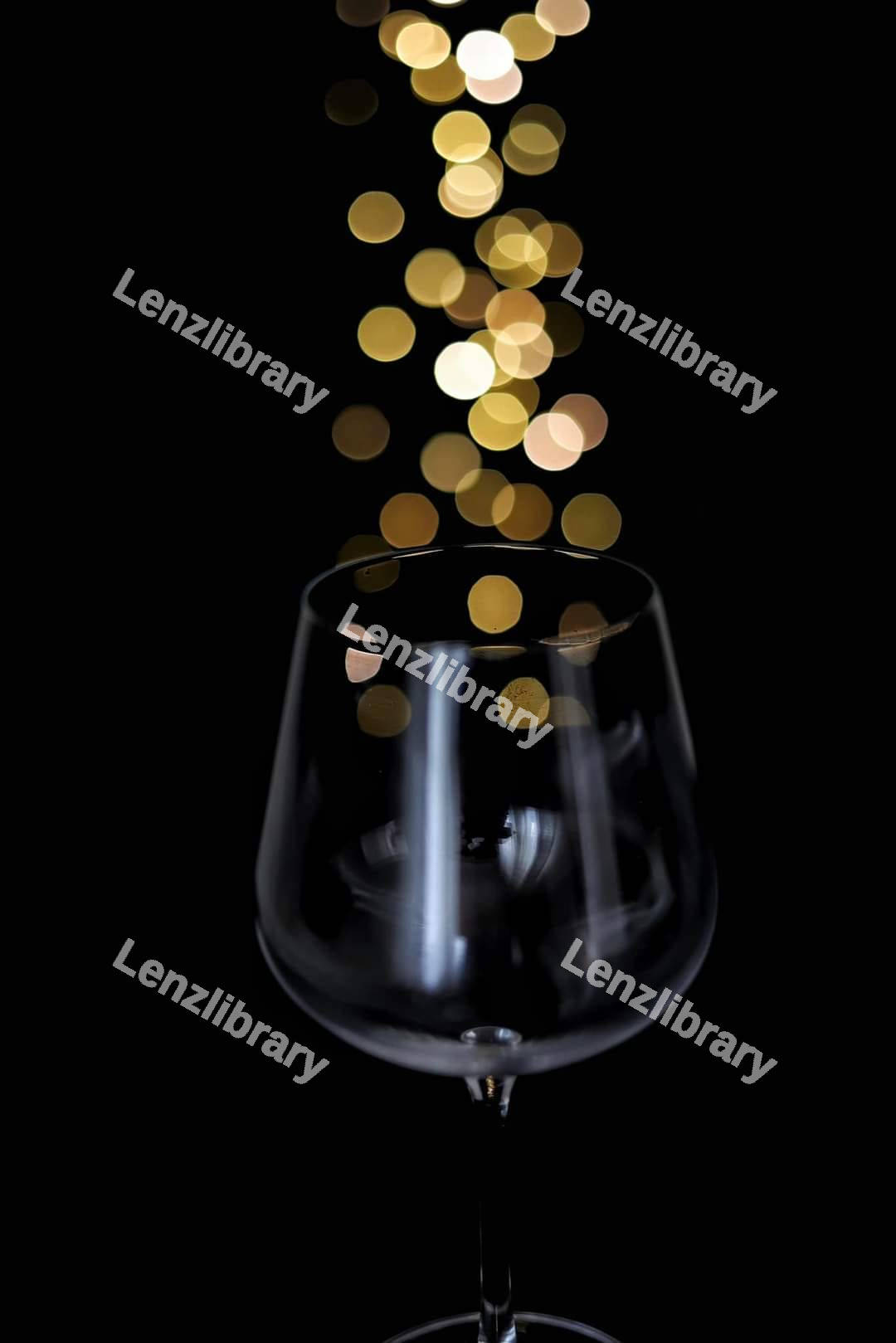 Glass of wine with confetti